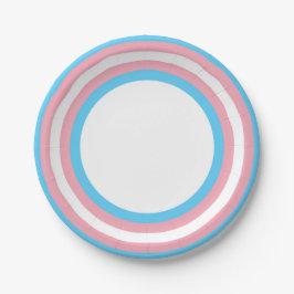 Plato De Papel Bandera de Trans