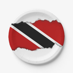 Plato De Papel Bandera de Trinidad y Tobago