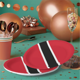 Plato De Papel Bandera de Trinidad y Tobago