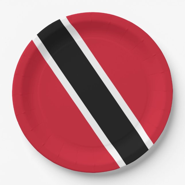 Plato De Papel Bandera de Trinidad y Tobago (Anverso)