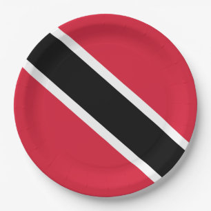 Plato De Papel Bandera de Trinidad y Tobago