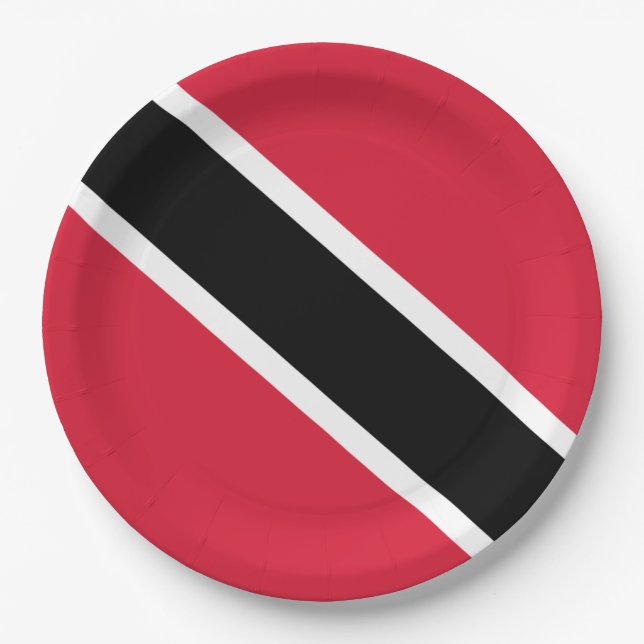 Plato De Papel Bandera de Trinidad y Tobago (Anverso)
