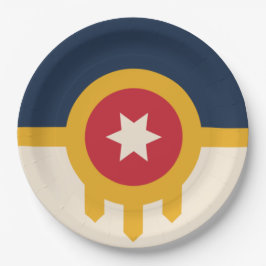 Plato De Papel Bandera de Tulsa (Oklahoma)