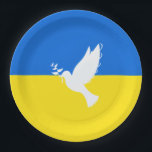 Plato De Papel Bandera de Ucrania - Paloma de paz - Libertad - Pa<br><div class="desc">Bandera de Ucrania - Paloma de paz - Libertad - Apoyo a la paz - Solidaridad - Bandera ucraniana - Fuertes juntos - ¡Victoria de la libertad! Hagamos del mundo un lugar mejor - ¡todos juntos! Un mundo mejor comienza - depende - ¡los necesita también! Puede transferir a más de...</div>