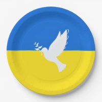 Bandera de Ucrania - Paloma de paz - Libertad - Pa