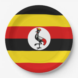 Plato De Papel Bandera de Uganda (Uganda)