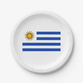 Plato De Papel Bandera de Uruguay (Uruguay)