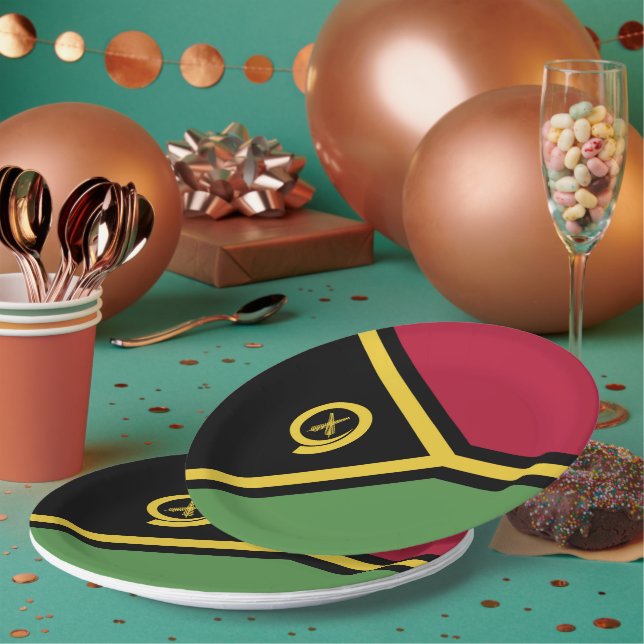 Plato De Papel Bandera de Vanuatu (Multi)