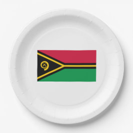 Plato De Papel Bandera de Vanuatu