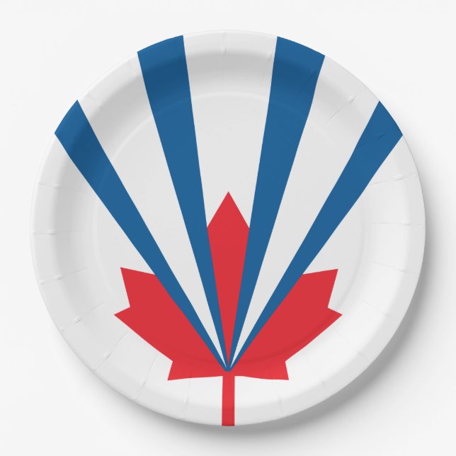 Plato De Papel Bandera de Vaughan (Ontario, Canadá) (Anverso)