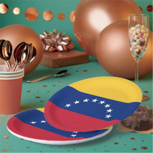 Plato De Papel Bandera de Venezuela