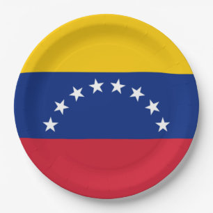 Plato De Papel Bandera de Venezuela