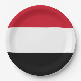 Plato De Papel Bandera de Yemen