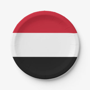 Plato De Papel Bandera de Yemen