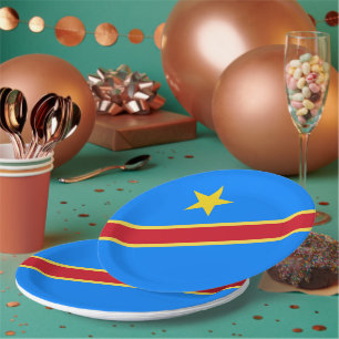 Plato De Papel Bandera del Congo