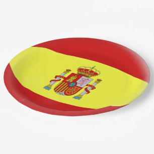 Plato De Papel Bandera del español de España