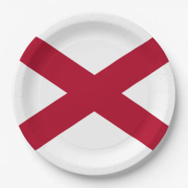 Plato De Papel Bandera del estado de Alabama