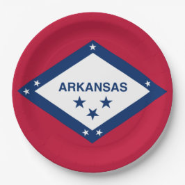 Plato De Papel Bandera del estado de Arkansas