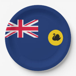 Plato De Papel Bandera del Estado de Australia Occidental