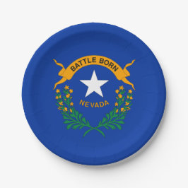 Plato De Papel Bandera del estado de Nevada