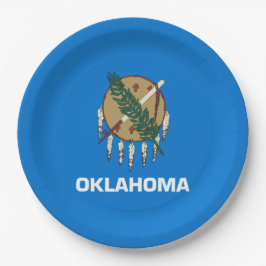 Plato De Papel Bandera del estado de Oklahoma