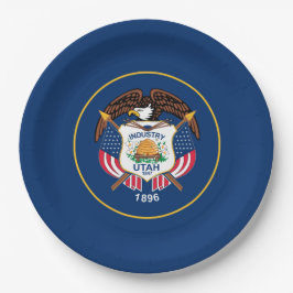 Plato De Papel Bandera del Estado de Utah
