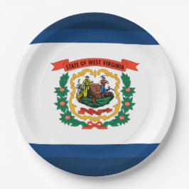 Plato De Papel Bandera del Estado de Virginia Occidental