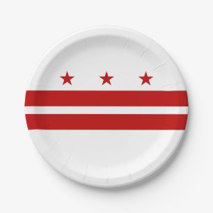 Plato De Papel Bandera del estado de Washington DC