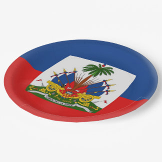 Plato De Papel Bandera del haitiano de Haití
