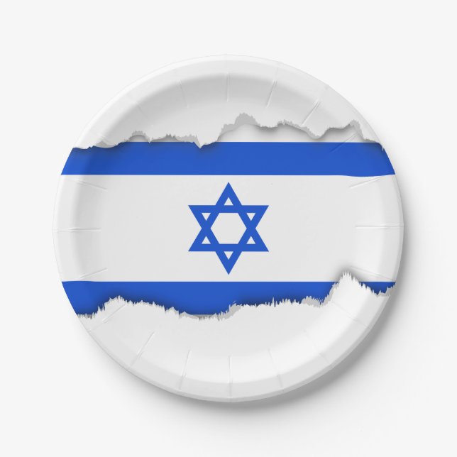 Plato De Papel Bandera del israelí (Anverso)