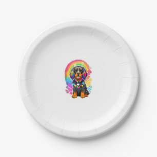 Plato De Papel Bandera del orgullo gay Gordon Setter Dog Lover Ra