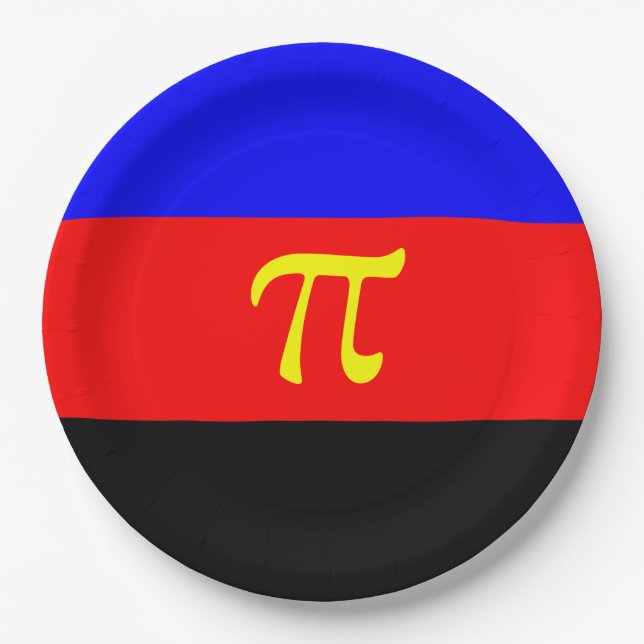 Plato De Papel Bandera del Orgullo Polímaro (Anverso)