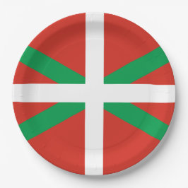 Plato De Papel Bandera del País Vasco