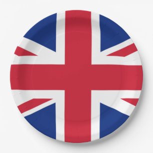 Plato De Papel Bandera del Reino Unido