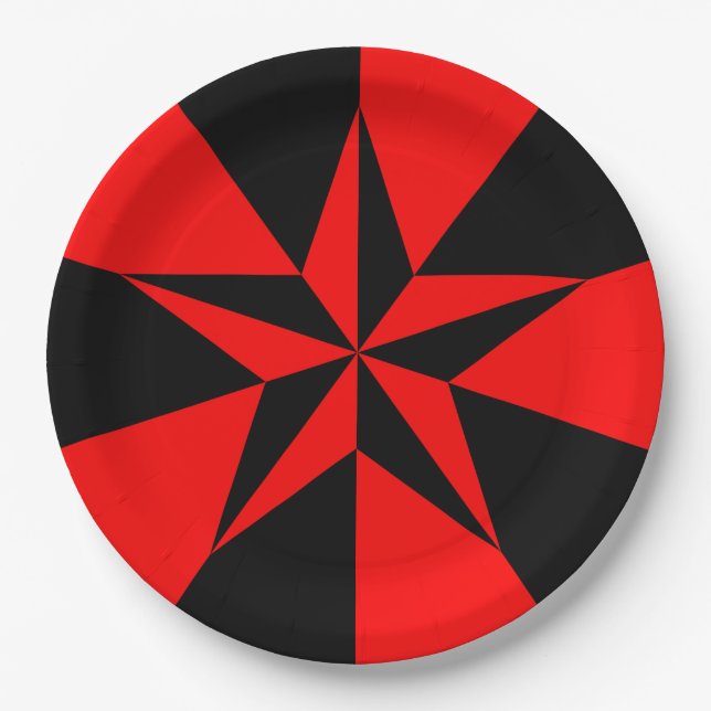 Plato De Papel Bandera del socialismo liberal (Anverso)