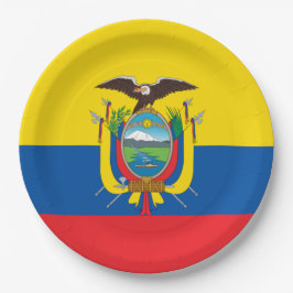 Plato De Papel Bandera: Ecuador