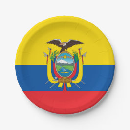 Plato De Papel Bandera: Ecuador