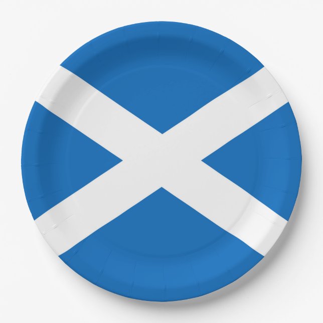 Plato De Papel Bandera escocesa Saltire (Anverso)