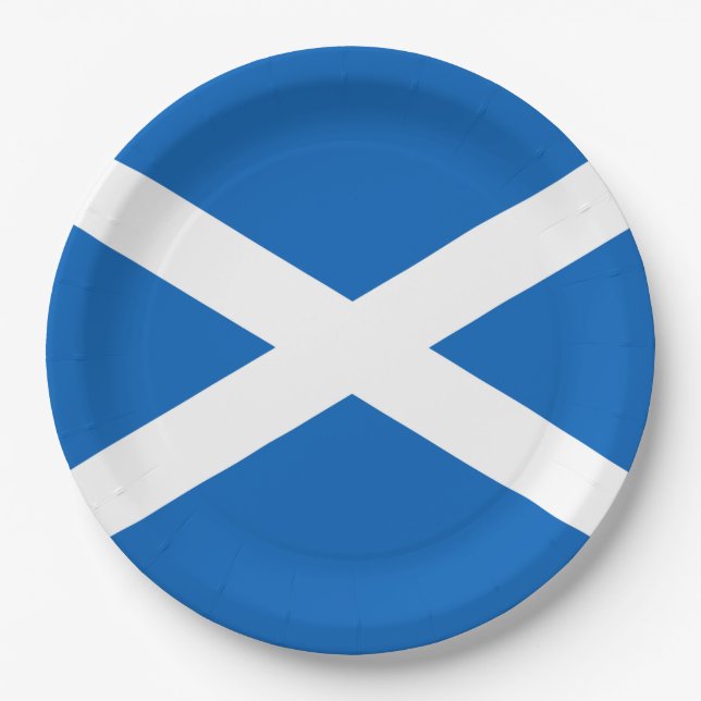 Plato De Papel Bandera escocesa (Saltire) (Bandera escocesa) (Anverso)