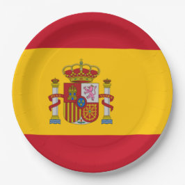 Plato De Papel Bandera española (España)