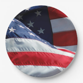 Plato De Papel Bandera estadounidense