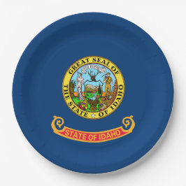 Plato De Papel Bandera estatal de Idaho