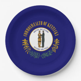 Plato De Papel Bandera Estatal de Kentucky