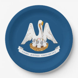 Plato De Papel Bandera Estatal de Luisiana