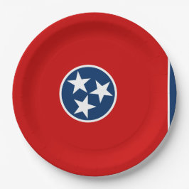 Plato De Papel Bandera estatal de Tennessee