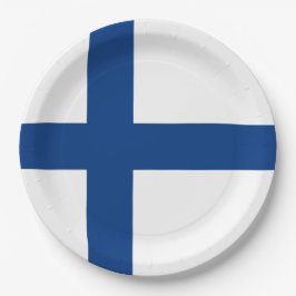 Plato De Papel Bandera finlandesa (Finlandia)