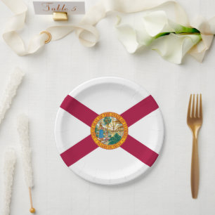 Plato De Papel Bandera floridiana, Bandera de Florida