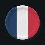 Plato De Papel Bandera francesa<br><div class="desc">La bandera nacional de Francia.</div>