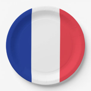 Plato De Papel Bandera francesa (Francia)