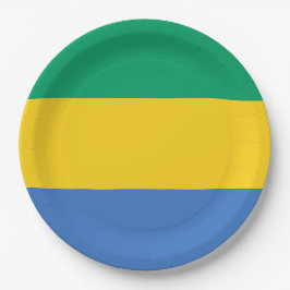 Plato De Papel Bandera gabonesa (Gabón)